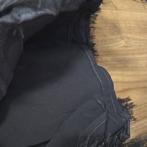 by Anthropologie-"Roxie" Black Textured Fringe Shift Dress-Size 0 - Picture 11 of 17